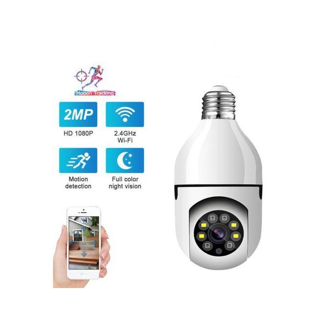 Caméra Ampoule Intelligente 360° WiFi - Sécurité et Surveillance à Domicile