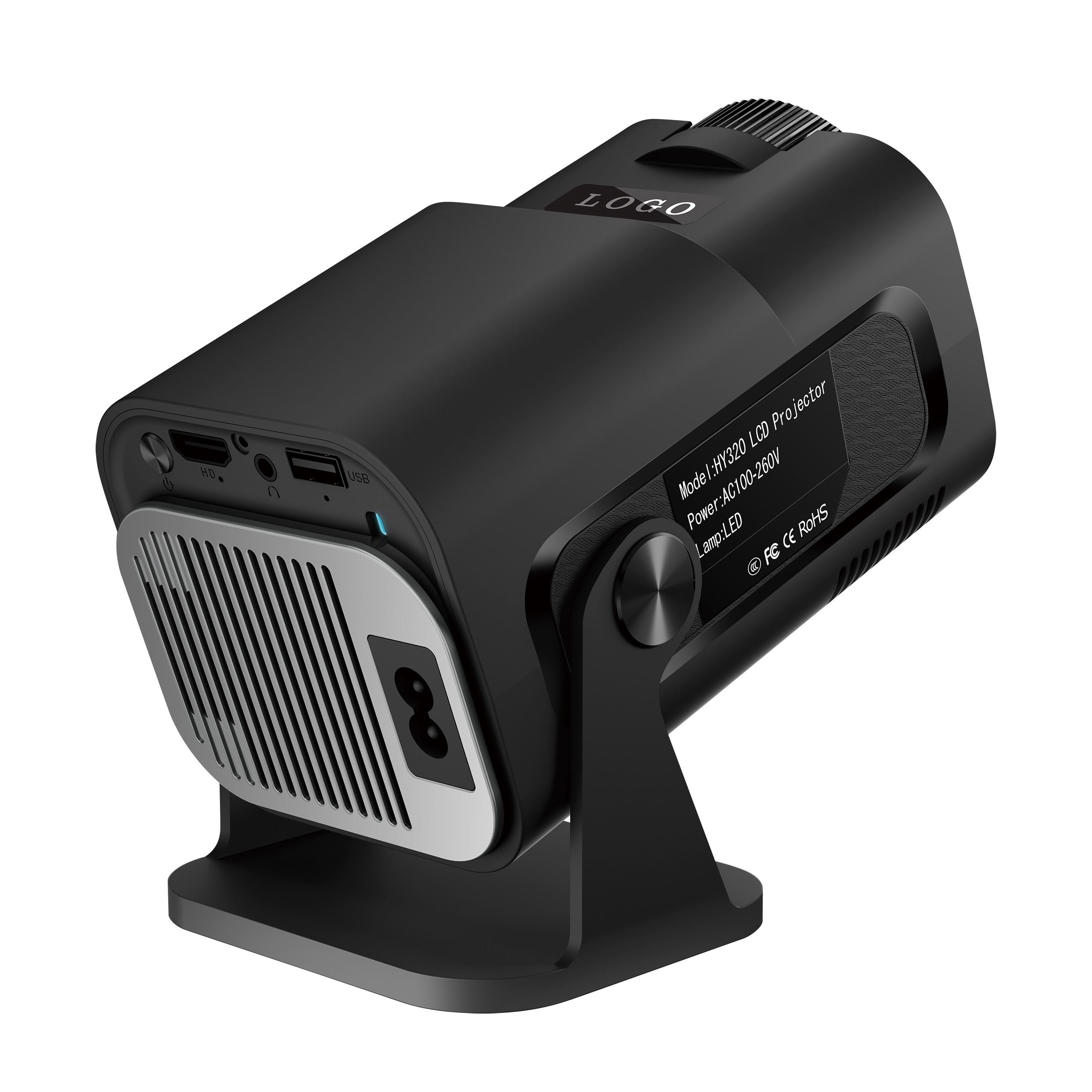 Projecteur portable mini HY320 4K Android 11 Full HDR 1080P Cinéma numérique Mini projecteurs de cinéma maison