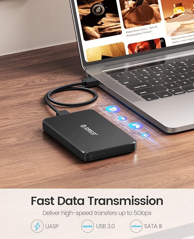 2.5 pouces SSD/HDD Enclourse: ORICO est entièrement compatible avec 2.5 pouces SATA HDD/SSD,