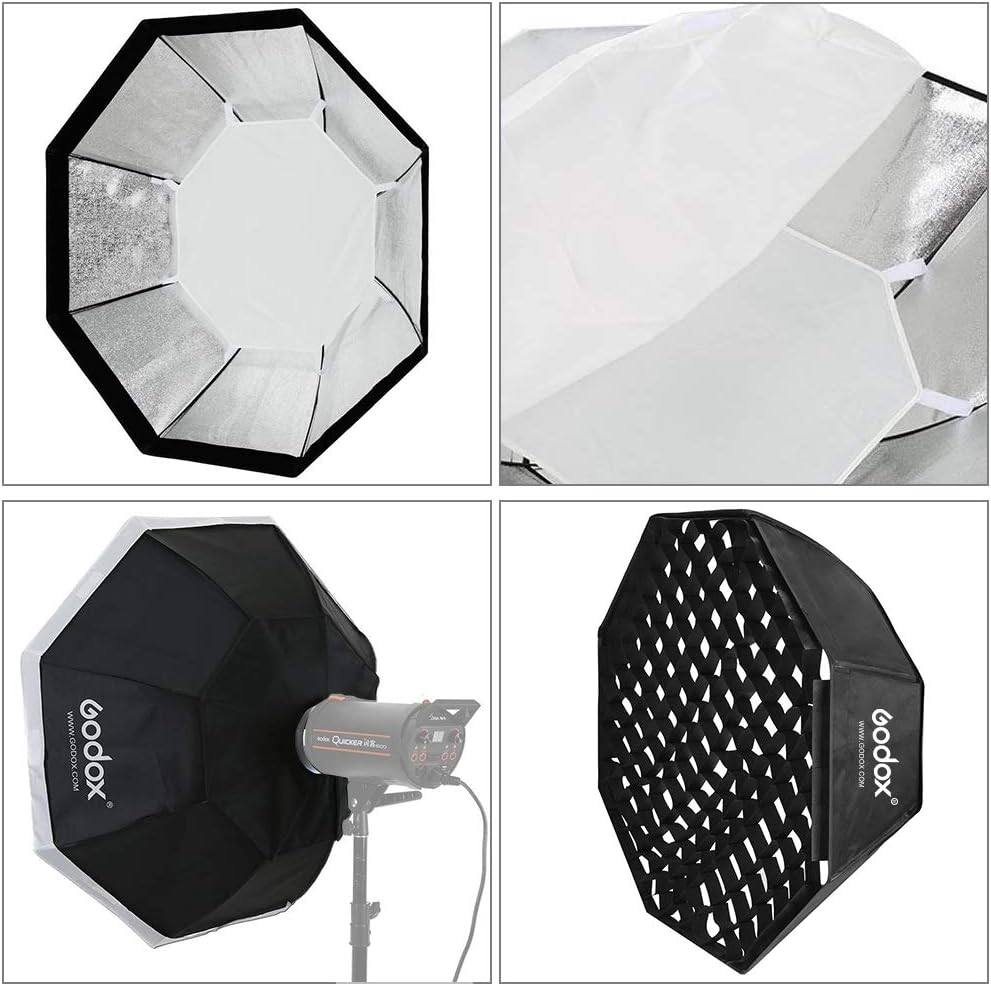 GODOX Grille Softbox 140cm Boîte à Lumière Octogonale Photographie Lumière avec Bowens Mount pour Portrait Produit Photographie Studio Flash Speedlight