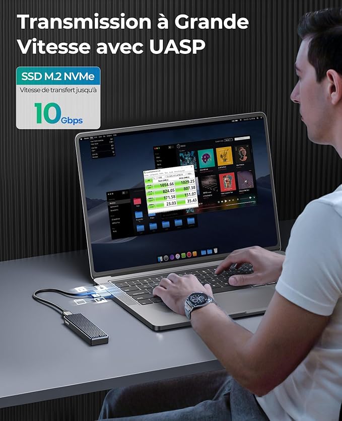 Boitier disque dur SSD M2 ORICO